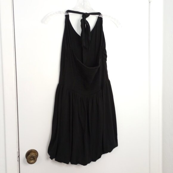 Juicy Couture Black Halter Balloon Hem Y2K Mini Dress - Picture 5 of 9